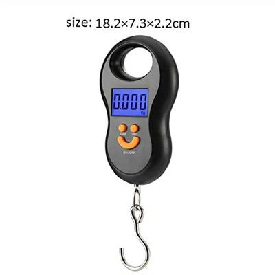 Подвесные весы 50 кг 10 г, ЖК-цифровые весы, Подсветка, Весы для рыбалки, Карманные весы, Весы для багажа
