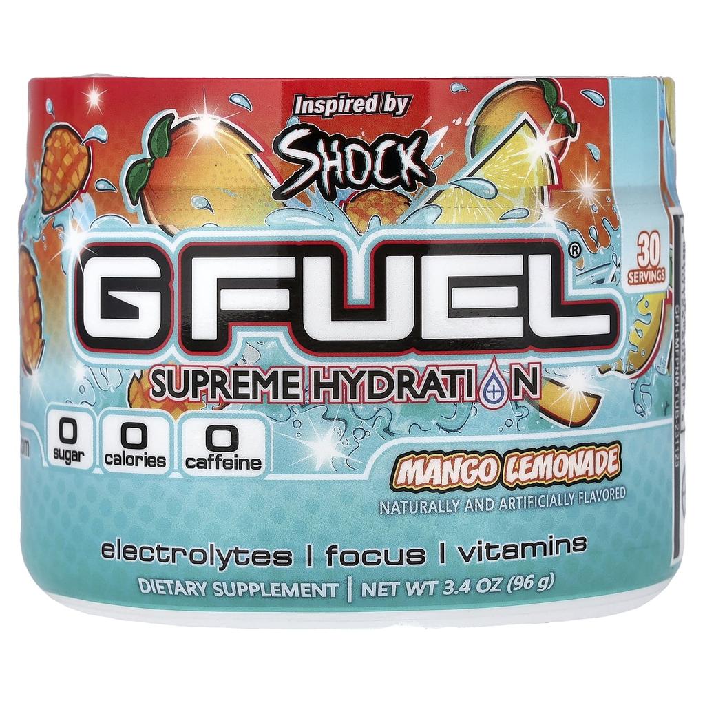 GFUEL Supreme Hydration Mango Lemonade, 3.4 Oz (96 G)