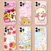 Аниме Милый Мультяшный Рилаккума Чехол Для Телефона Фильм Для IPhone 17 16 15 14 13 11 12 Pro Max 16 Plus Прозрачный