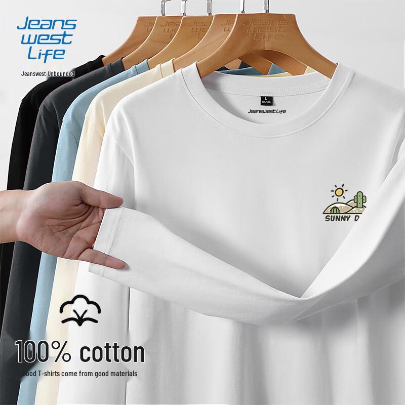 Мужская футболка с длинным рукавом из чистого хлопка Jeanswest Life