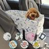 Pet Dog Car Seat Adjustable Straps Central Control Nonslip Dog Beds Safe Car Armrest Box Kennel Bed for for Medium Small Sized Puppy Cat Dog