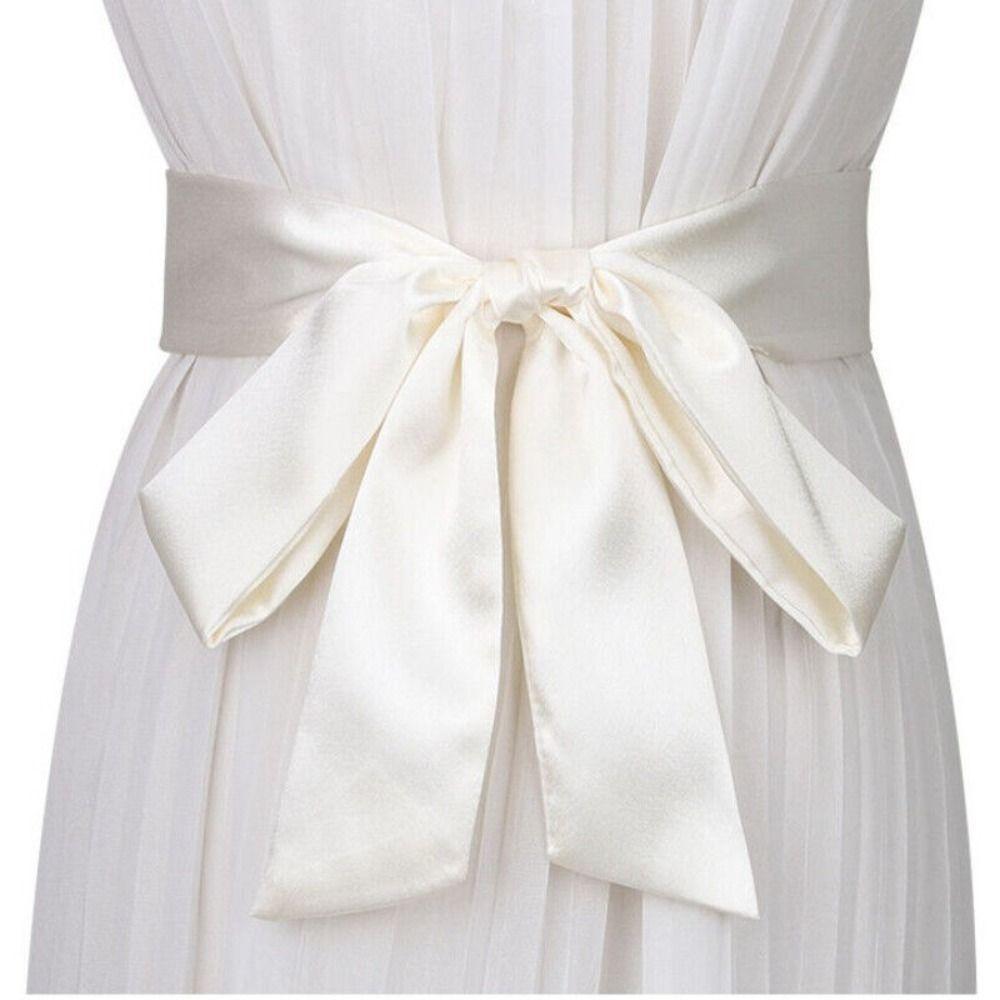 Clothing Decoration Satin Sash Satin Polyester Wide Waistband High Quality Bridal Waist Belt  Women