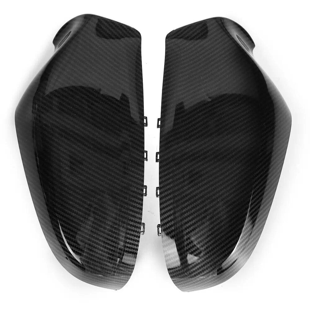 2x Carbon Fiber Look Car Rear View Side Door Wing Mirror Cover For Vauxhall Opel Astra H MK5 2004-2013 Replacement Mirror Cap
