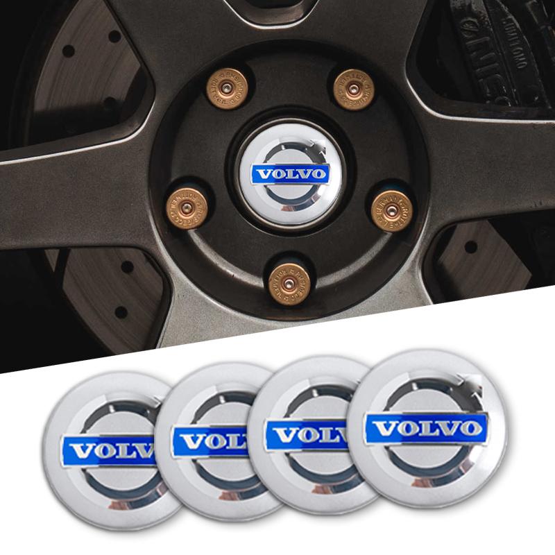 56mm Aluminum Car Wheel Center Hub Cap Stickers Styling For Volvo XC90 V90 V60 XC60 V40 EC40 EX40 S80 S60 S90 C40 XC40 V70 XC70 CUG1