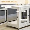 Dog Crate, incl. Soft Mat, 2 Doors, 2 Doors, Lockable, Steel, White, 94 x 60 x 71.5 cm
