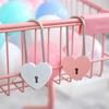 1 Set Love Long Lock High Hardness Wear Resistant Storage Zinc Alloy Love Heart Shape Combination Padlock Travel
