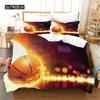 Basketball Duvet Cover Set Hit The Broken Wall Ball Theme Bedding Set for Kids Teens Queen King Size 2/3pcs Soft Quilt Cover