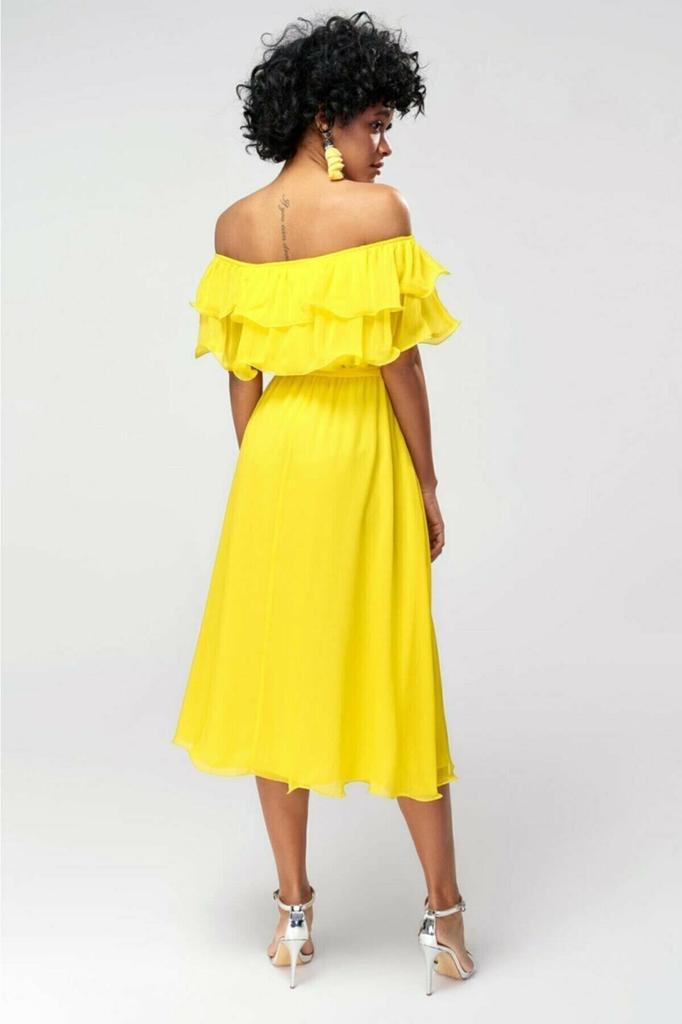 Женское платье большого размера из шифона с воротником Carmen