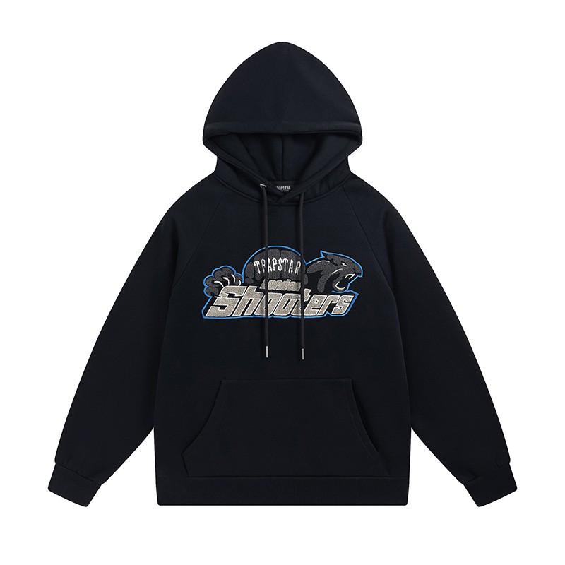 Streetwear Hoodie Set With Embroidered Tiger Head Front Design Unisex Oversized Cotton Sweatshirt Jogger Pants
