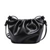 Fashion Women Shoulder Bag New Arrival Crossbody Bag Female Solid Color Pleated Design Ladies Bag Mini Zipper Cloud Bag For Girl
