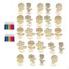 24 Pieces Flower Crafts for Kids Early Education Toy Decoration Ornaments DIY Coloring Kit