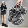 Модные массивные кроссовки Женские кроссовки на толстой подошве Повседневная обувь на шнуровке Увеличение роста Женские кроссовки на платформе Сетчатые дышащие кроссовки Мода