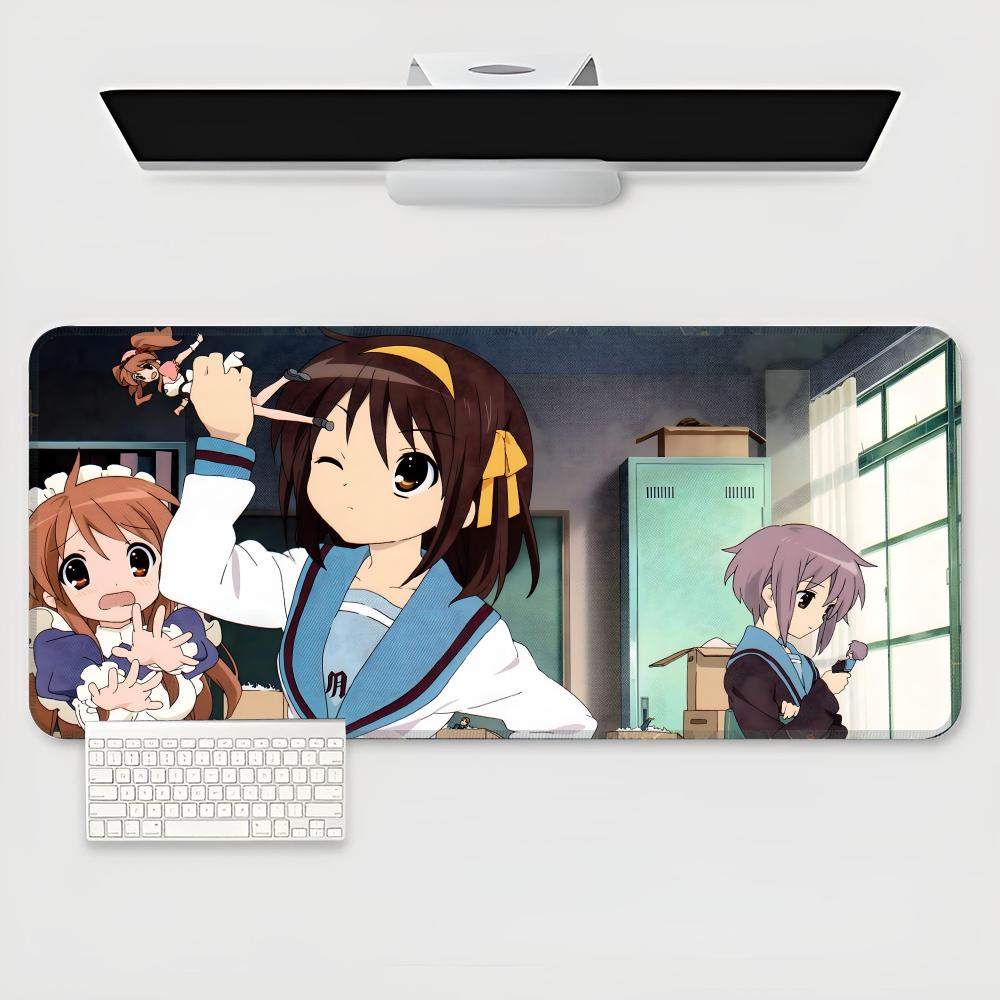 Коврик для мыши The Melancholy of Haruhi Suzumiya игровая клавиатура XXL Коврик для мыши Большой Компьютер Ноутбук Нескользящий Коврик для стола Клавиатура Коврик для мыши