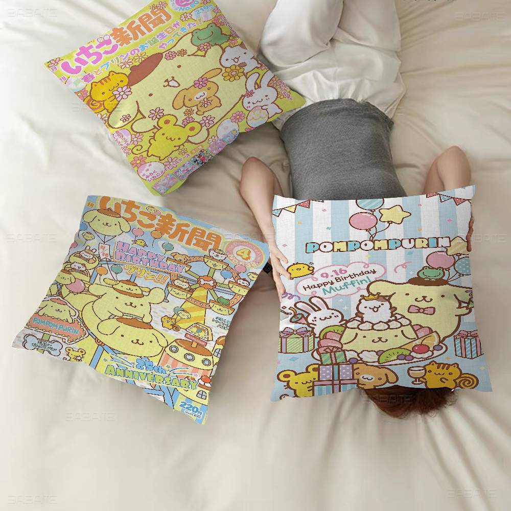 Милая подушка P-Pom P-Pom P-Purin Наволочка для подушки Чехол для подушки в машину Подушка для дивана Автомобильный Рождественский подарок 40x40 см 45x45 см