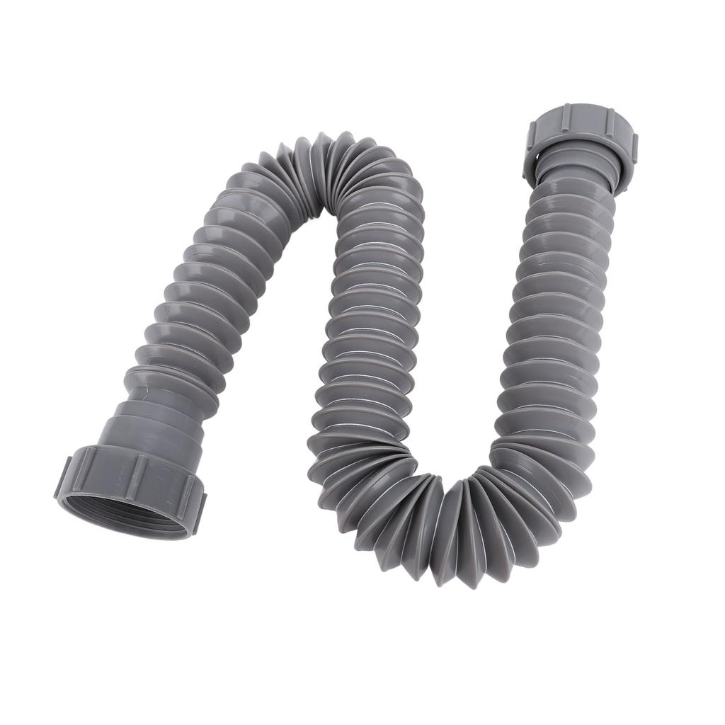 Expandable Flexible P Trap Pipe Kit Single Kitchen Sink Drainage Solution with Adapter Seal Circle