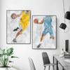 Баскетбольные спортивные звезды, холст, картина, настенное искусство, баскетбольные спортивные постеры, современная гостиная, украшение для дома, фотографии, Куадрос