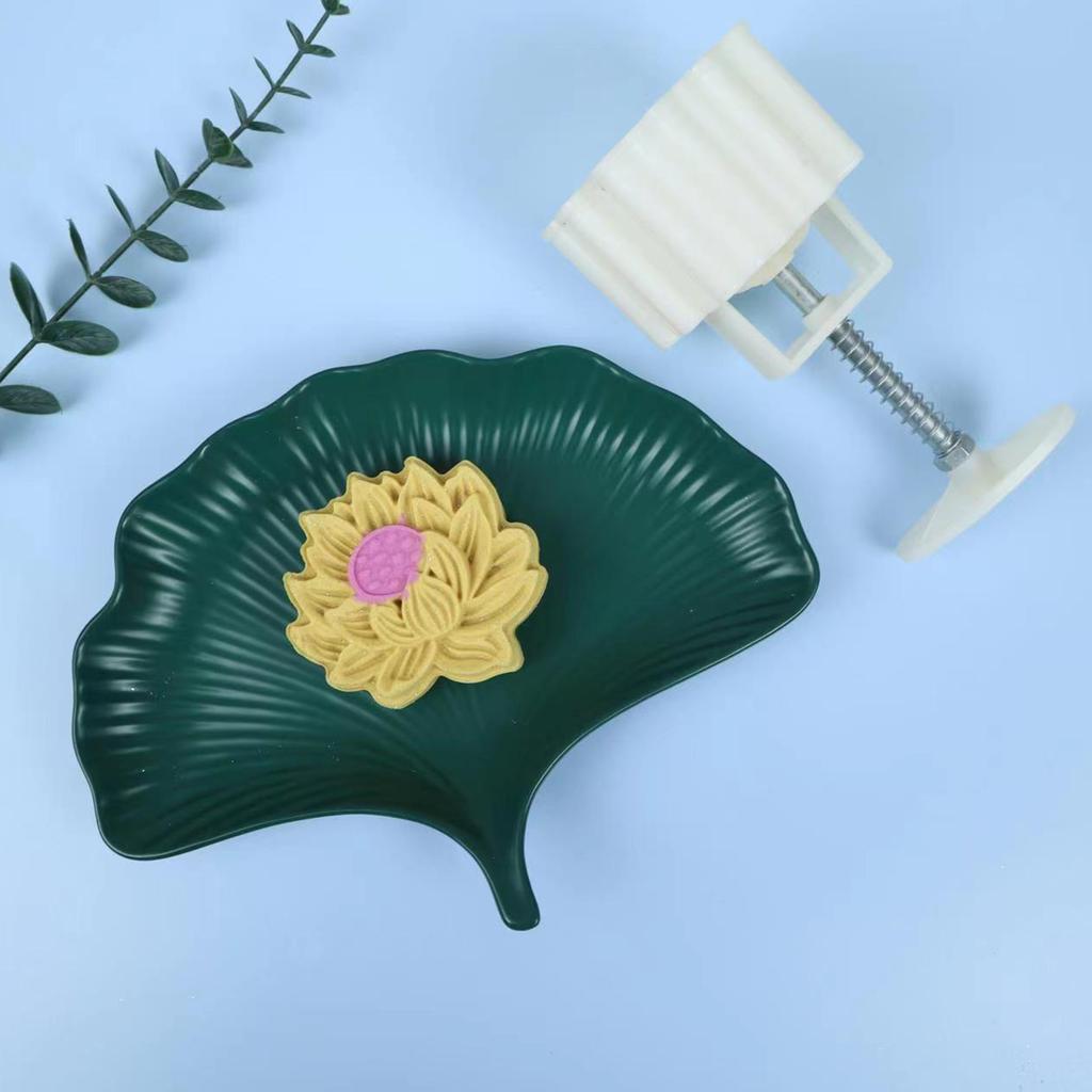 Форма для торта в виде фасоли мунг с 1 цветком-печатью, набор форм для торта «Луна», середина осени, ручное прессование, печенье, десерт, инструмент для выпечки кондитерских изделий своими руками