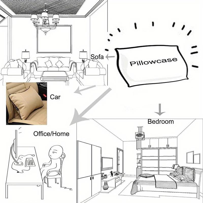 Home Decor Sea Turtles and Wavy Pattern Suitable For Sofa Bedroom Car Pillow Cover Cushion Rectangular Back Cushion