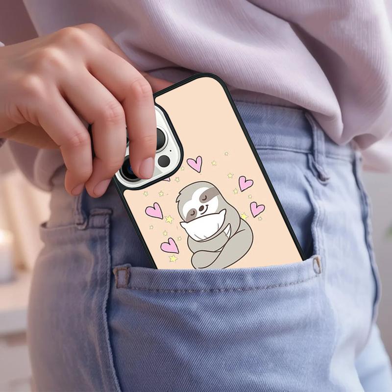 Cute Sloth Animals Phone Case For iPhone 17 Air 15 16e 14 13 Pro Max Coque 12 11 Pro Max PLUS cover
