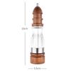 Wooden Salt Pepper Grinder Manual Acrylic Spice Mills Adjustable Coarseness Seasoning Bottle Kitchen Tools