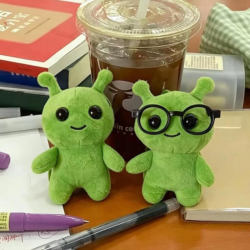 Новая Забавная Инопланетная Плюшевая Кукла Подвеска Креативная Зеленая Кавайная Плюшевая Кукла НЛО Брелок для Рюкзака Милая Стильная Мягкая Игрушка для Женщин