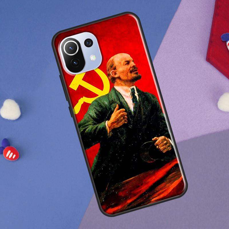 Чехол Флаг Советского Союза Ленин для Xiaomi 14T Pro 11T 12T 13T 13 14 Ultra POCO X7 Pro X3 X5 F3 F5 F6 M6 X6 Pro