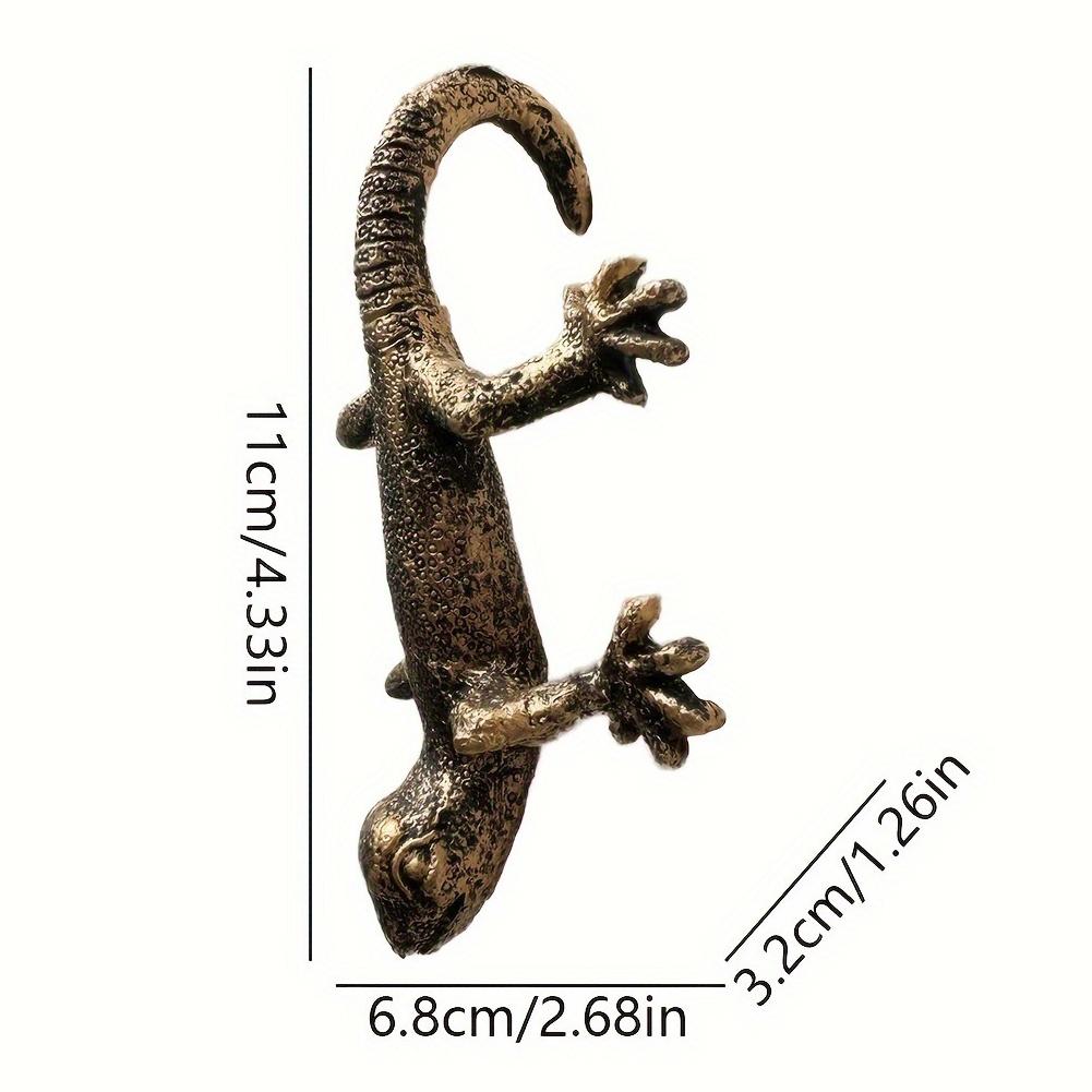 1 шт. Садовое украшение Керамический партнер Бронзовый геккон Садовый декоративный подвесной горшок Подвесное украшение T0I4