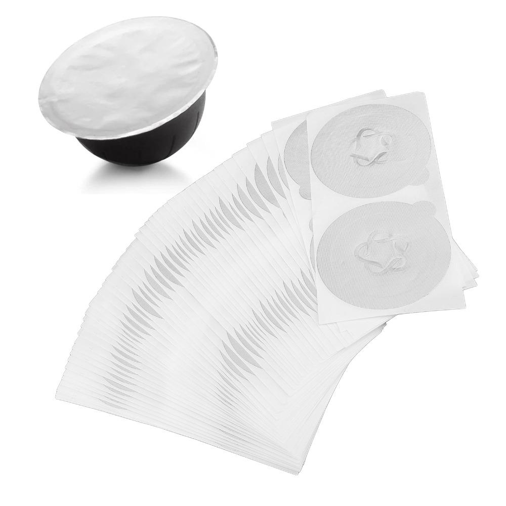 50pcs set 50pcs Reusable Coffee Pods Covers 58mm Self Adhesive Foil Seals For Vertuo Pods
