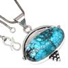 Necklace Tibetan Turquoise Gemstone Handmade Antique Jewelry 1.5"