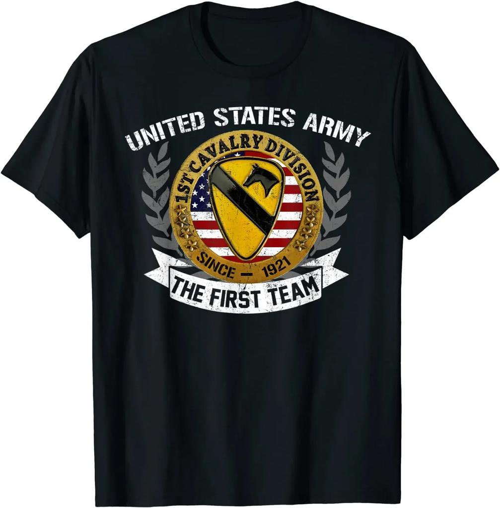 1st Air Cavalry Division US Army Veteran Unisex TShirt Short Sleeve Casual 100 Cotton ONeck Summer Tees