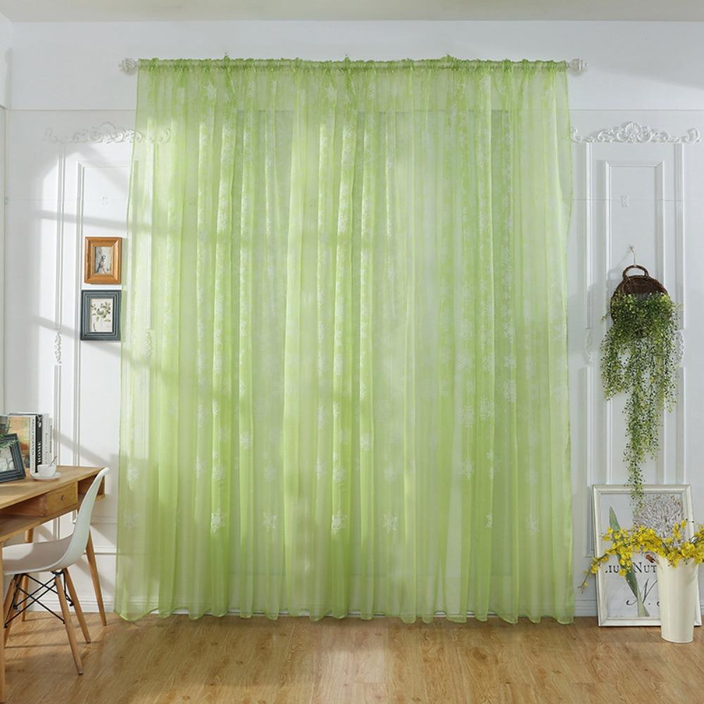 Полупрозрачная тюлевая занавеска, марля, прозрачная занавеска, мягкие занавески-снежинки, гостиная