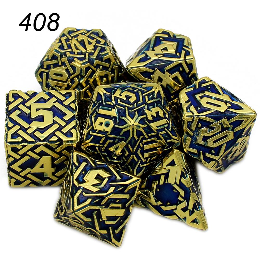 Solid Polyhedral Dice for Role Playing Game, Metal Dice, D & D, DND, Rpg, Rol, Pathfinder Board Game, New Style, 7Pcs, 2023