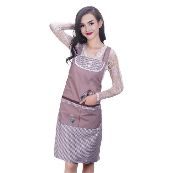 Мультяшный кухонный фартук Водонепроницаемый Маслостойкий Полиэстер Без рукавов Фартук Дизайн с цветочным принтом Фартук для дома Ресторана