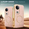 For vivo V5 Phone Case Carbon Fiber Textured Electroplated TPU Back Cover