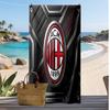 Пляжное полотенце с принтом AC Milan, быстросохнущее, мягкое, портативное, большое, прямоугольное, пляжное покрывало для путешествий, бассейна