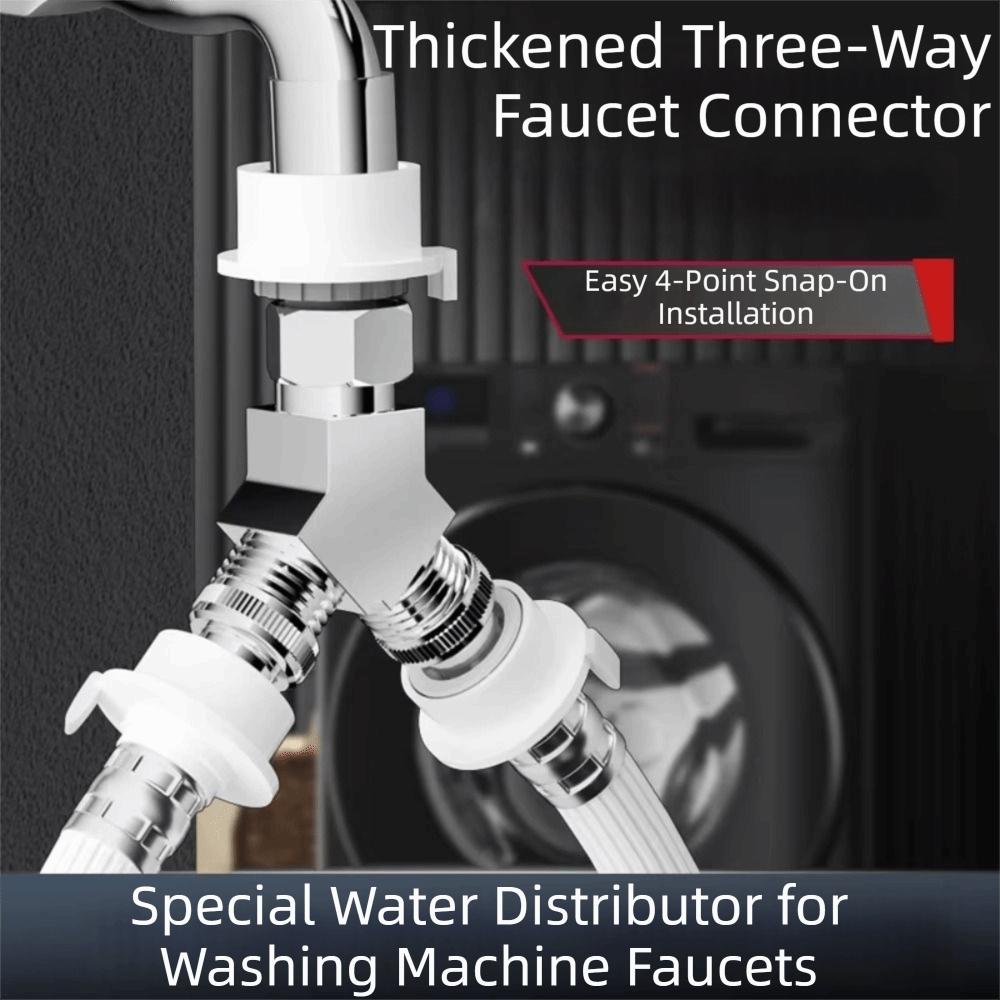 G1/2 Thread Water Pipe Adapter 3 Way Water Pipe Fittings Faucet Inlet Valve Water Heater