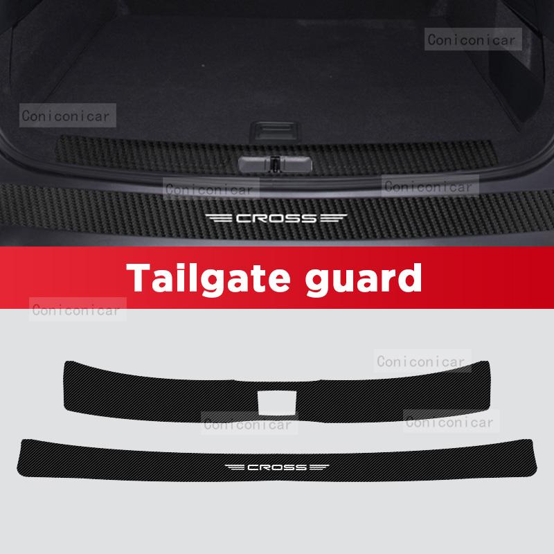 Car Carbon Fiber Door Sill Sticker For TOYOTA COROLLA CROSS Hybrid 2022-2024 Threshold Pedal Anti-scratch Decoration Accessories