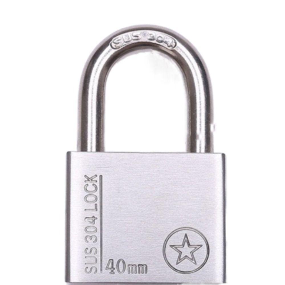 3 ключа, всепогодный навесной замок из нержавеющей стали 304, прочный, устойчивый к ржавчине, навесной замок для ворот, 30/40/50/60 мм, противоугонный замок для спортзала, садового сарая