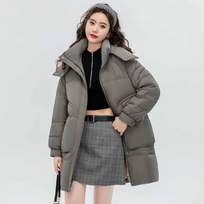 Новая зимняя пуховая хлопковая куртка для мам среднего и пожилого возраста. Женская модная хлопковая куртка средней длины с утолщенным утеплителем.