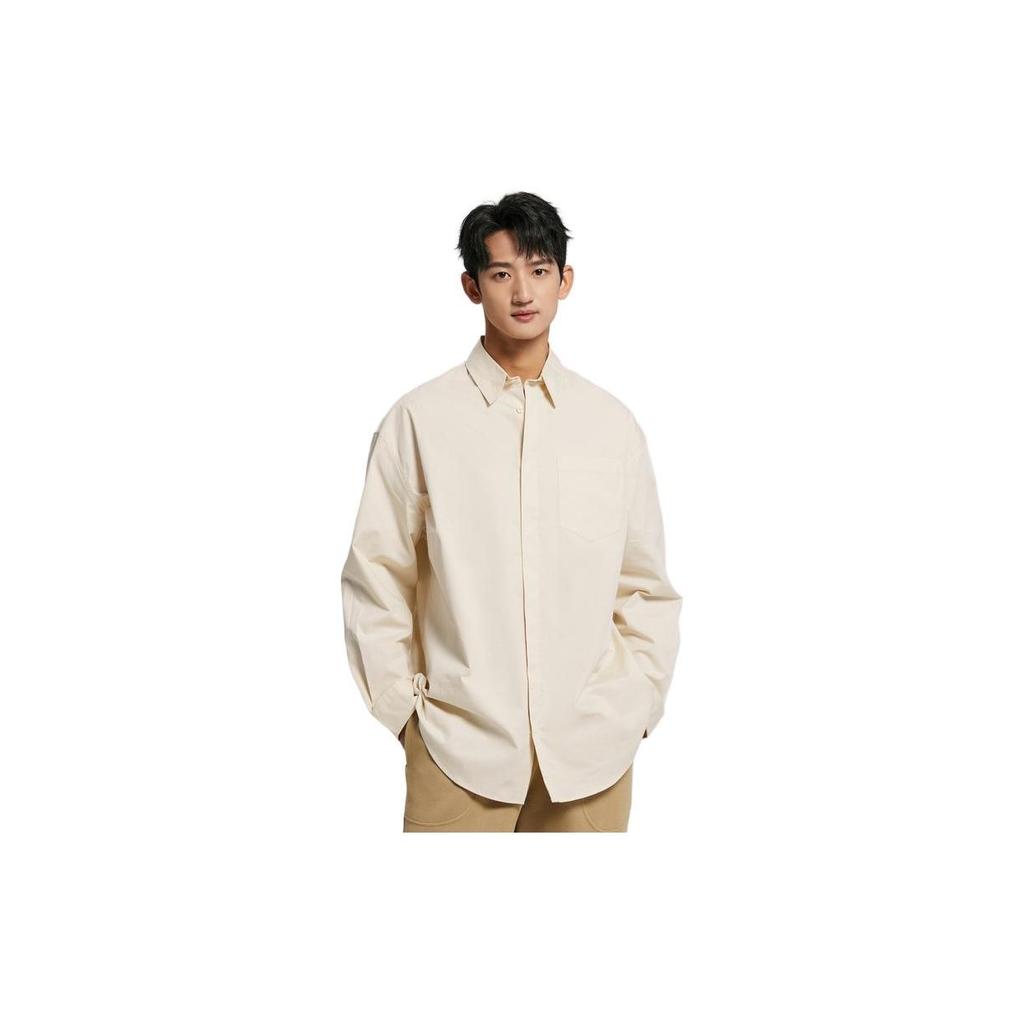 Calvin Klein Однотонная свободная однобортная рубашка с длинным рукавом, мужские топы Off-White 40JM110-5G1