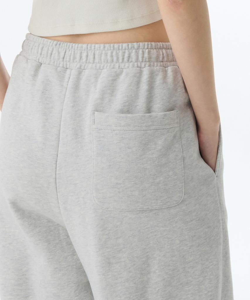 MUSINSA STANDARD WOMAN Женские широкие брюки-джоггеры с глубокими складками, регулируемые [Меланж Светло-серый]
