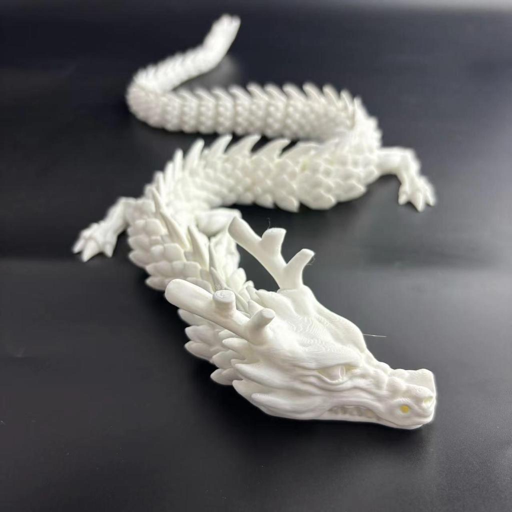 3D-печатная подвижная игрушка-китайский дракон: Мультяшный орнамент для ландшафтного дизайна аквариума