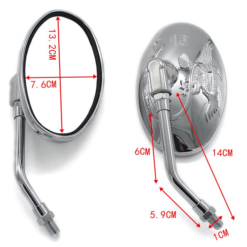 Motorcycle rearview side mirror For Kawasaki EL250 EN400 EN450 EN500 VN250 VN400 Vulcan Classic VN750 VN800 VN900