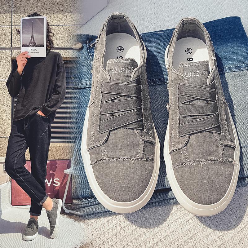 Парусиновые туфли Мужские вулканизированные туфли Летние новые стираные джинсовые туфли с грубым краем Модные мужские спортивные туфли для сноуборда Дизайнерские кроссовки
