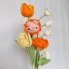 Funny Positive Pig Crochet Flower Emotional Support Pig Valentine Crochet Pig Flower Crochet Positive Animals Handmade Appreciation Gifts for Women