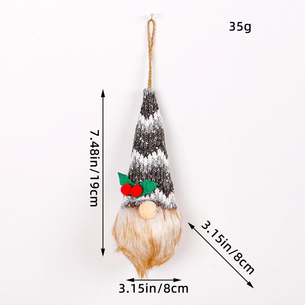 Кукла Рудольф и украшения в виде гномов без лиц с огоньками и пайетками для Рождества