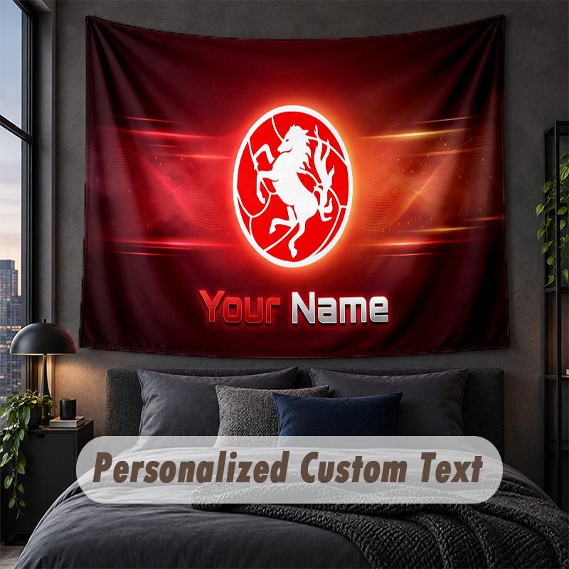 Custom Name Text Tapestry,FC Twente Decorative Wall Hanging, Background Tapestry For Home Bedroom