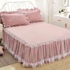 Кружевная юбка принцессы, нескользящий наматрасник, юбка с рюшами, простыня, покрывало для дома, спальни, мягкое покрывало, декор юбки-кровати