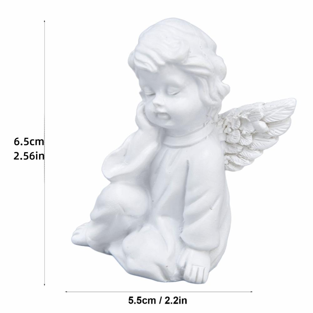 2.17x2.56x1.57in Cherub Figurine Resin European Style Ornament Table & Vanity Decor