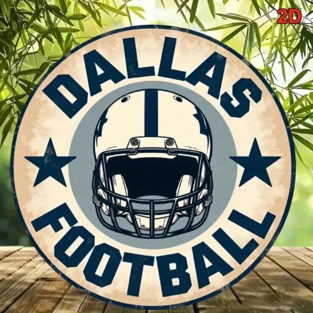 DORA Металлическая табличка Винтажная металлическая табличка Dallas Cowboys Металлическое настенное искусство Декор для гаража Мужская берлога Коллекционный предмет NFL